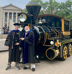 Alex and Spaf at graduation